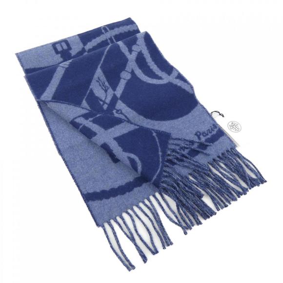 HERMES Blue Scarf - Picture 1 of 4